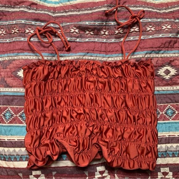 Urban Outfitters orange Crop Tank Top Medium - Picture 1 of 4